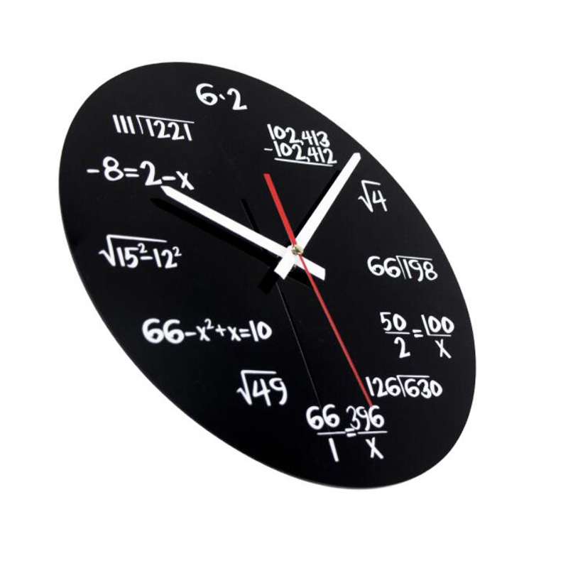 Creative Acrylic Living Room Decorative Mathematical Formula Wall Clock