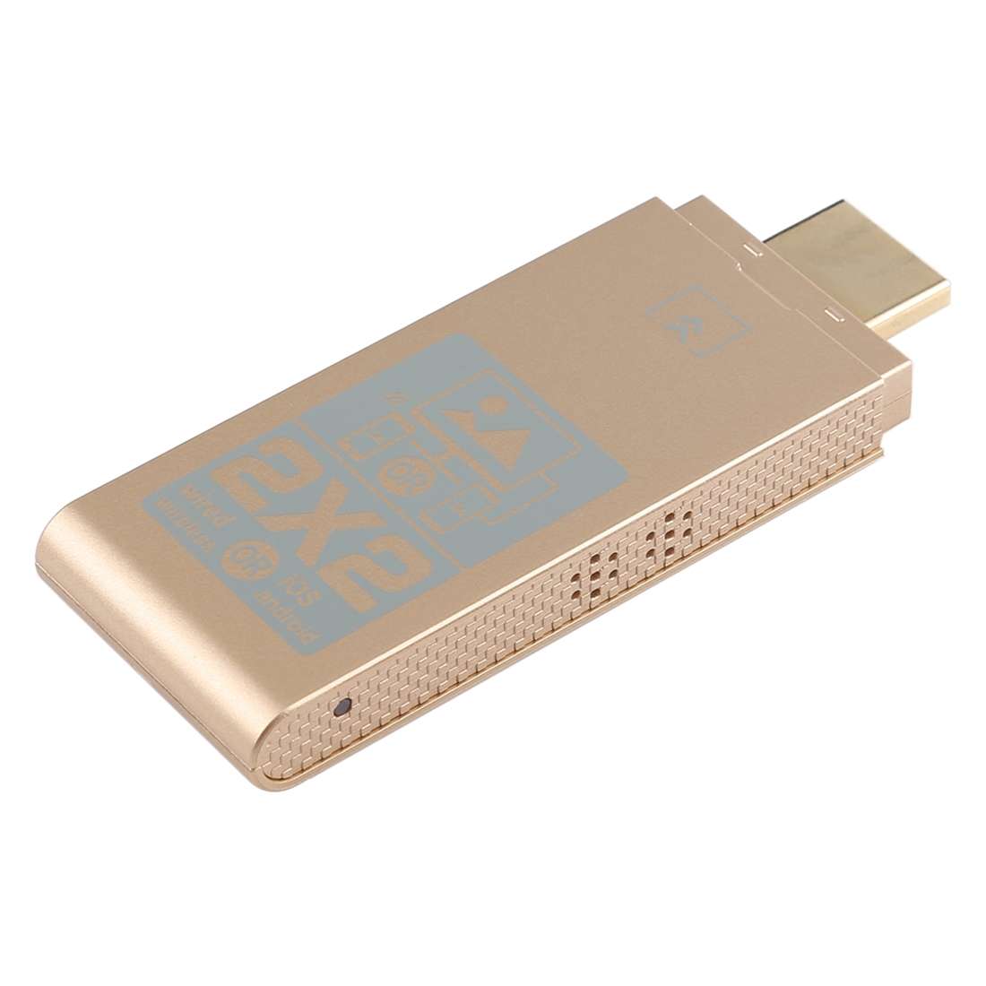2 Systems x 2 Modes Super Dongle Wire and Wireless HDMI HDTV Mirror Adapter for Android ... (Gold)