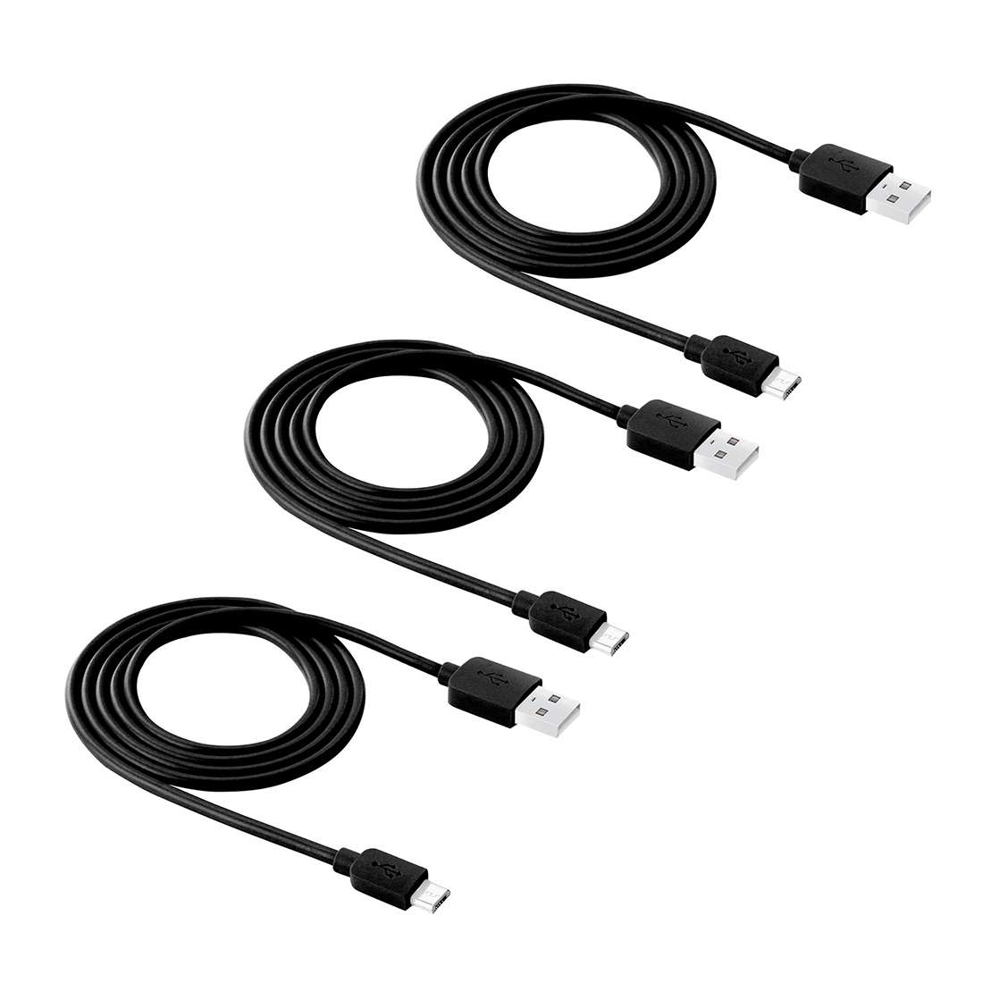 3 PCS HAWEEL 1m High Speed Micro USB to USB Data Sync Charging Cable Kits For Galaxy, Huawei, Xiao