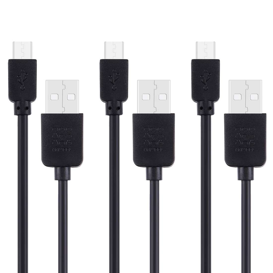 3 PCS HAWEEL 1m High Speed Micro USB to USB Data Sync Charging Cable Kits For Galaxy, Huawei, Xiao