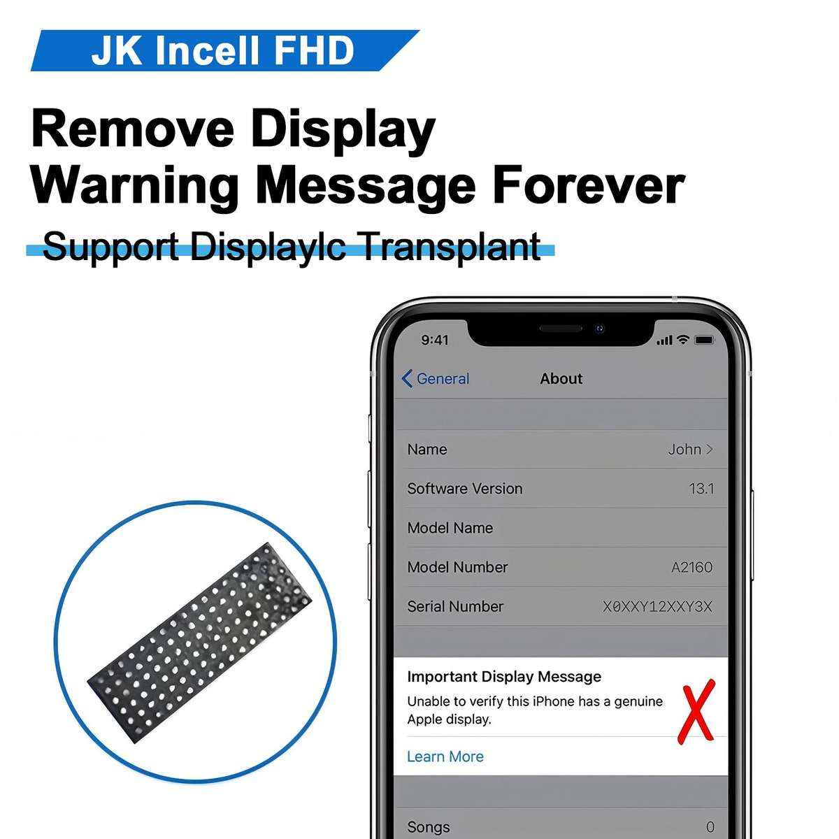JK incell LCD Screen for iPhone 11(Black)