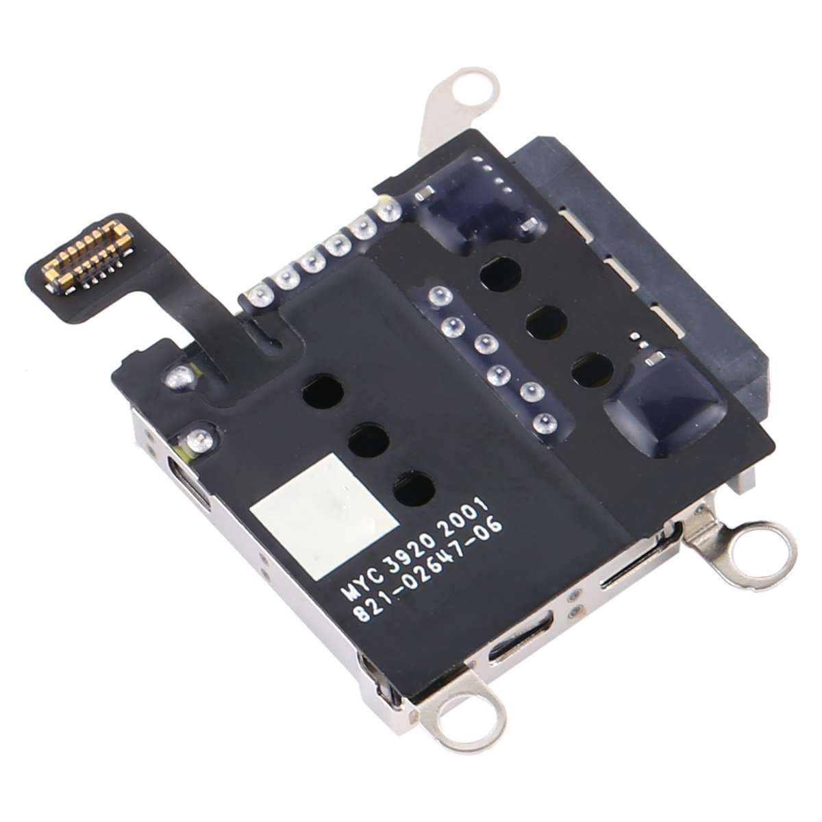 Single SIM Card Holder Socket with Flex Cable for iPhone 12 / 12 Pro