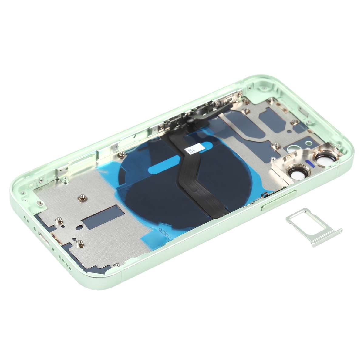 Battery Back Cover (with Side Keys & Card Tray & Power + Volume Flex Cable & Wireless Charging Mo...