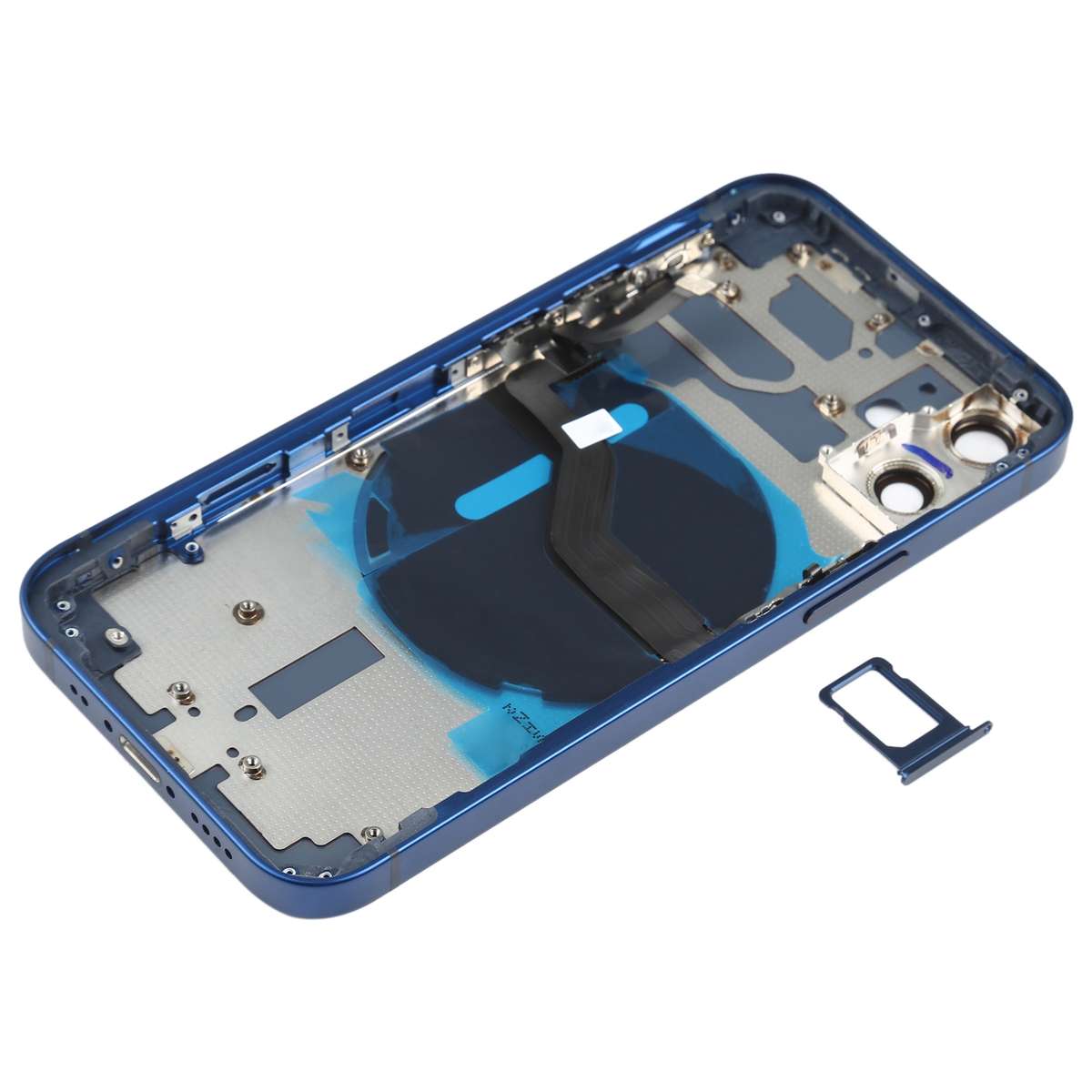 Battery Back Cover (with Side Keys & Card Tray & Power + Volume Flex Cable & Wireless Charging Mo...