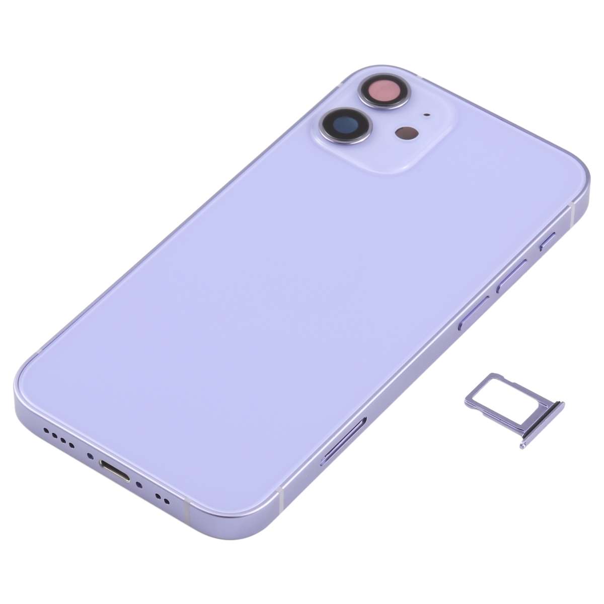 Battery Back Cover (with Side Keys & Card Tray & Power + Volume Flex Cable & Wireless Charging Mo...