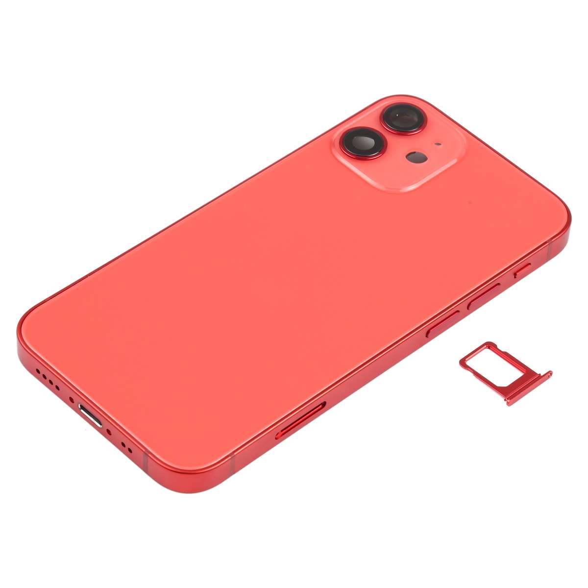 Battery Back Cover (with Side Keys & Card Tray & Power + Volume Flex Cable & Wireless Charging Mo...