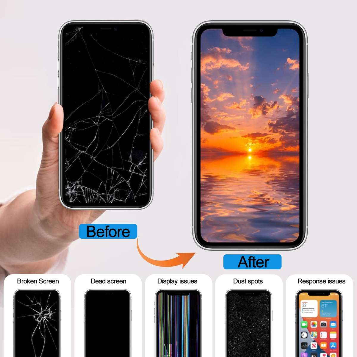 For iPhone 12 Pro Max Original LCD Screen