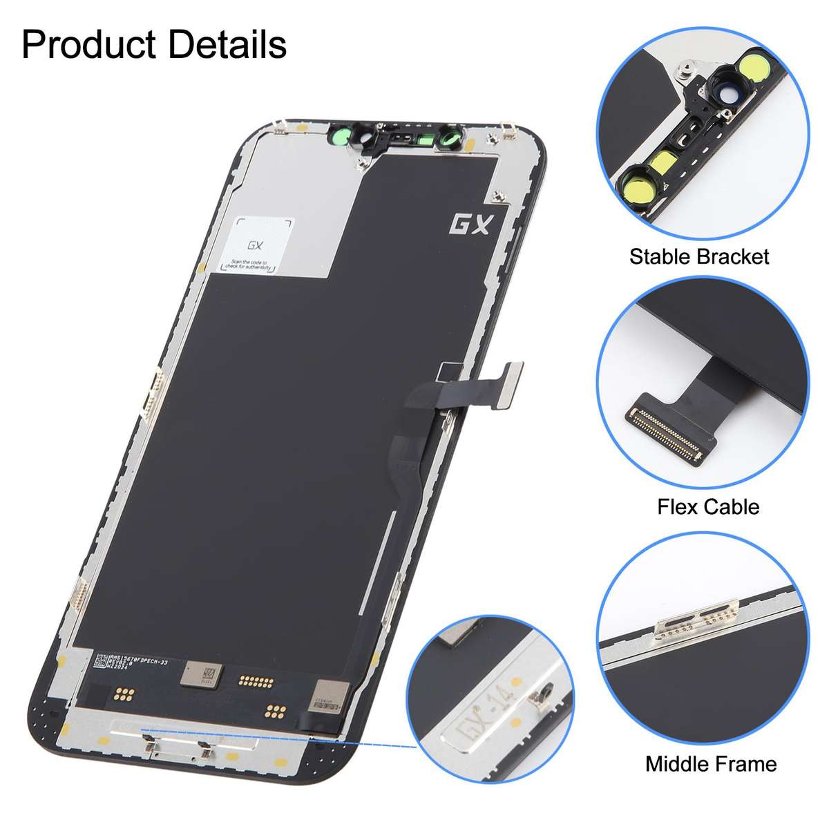 GX Soft OLED Screen For iPhone 12 Pro Max