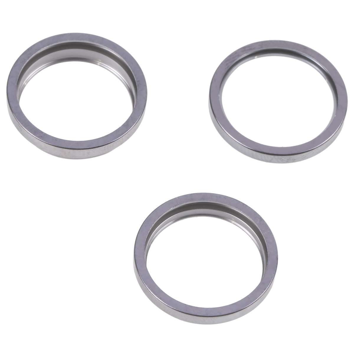 For iPhone 14 Pro Max 3PCS Rear Camera Glass Lens Metal Outside Protector Hoop Ring(Black)