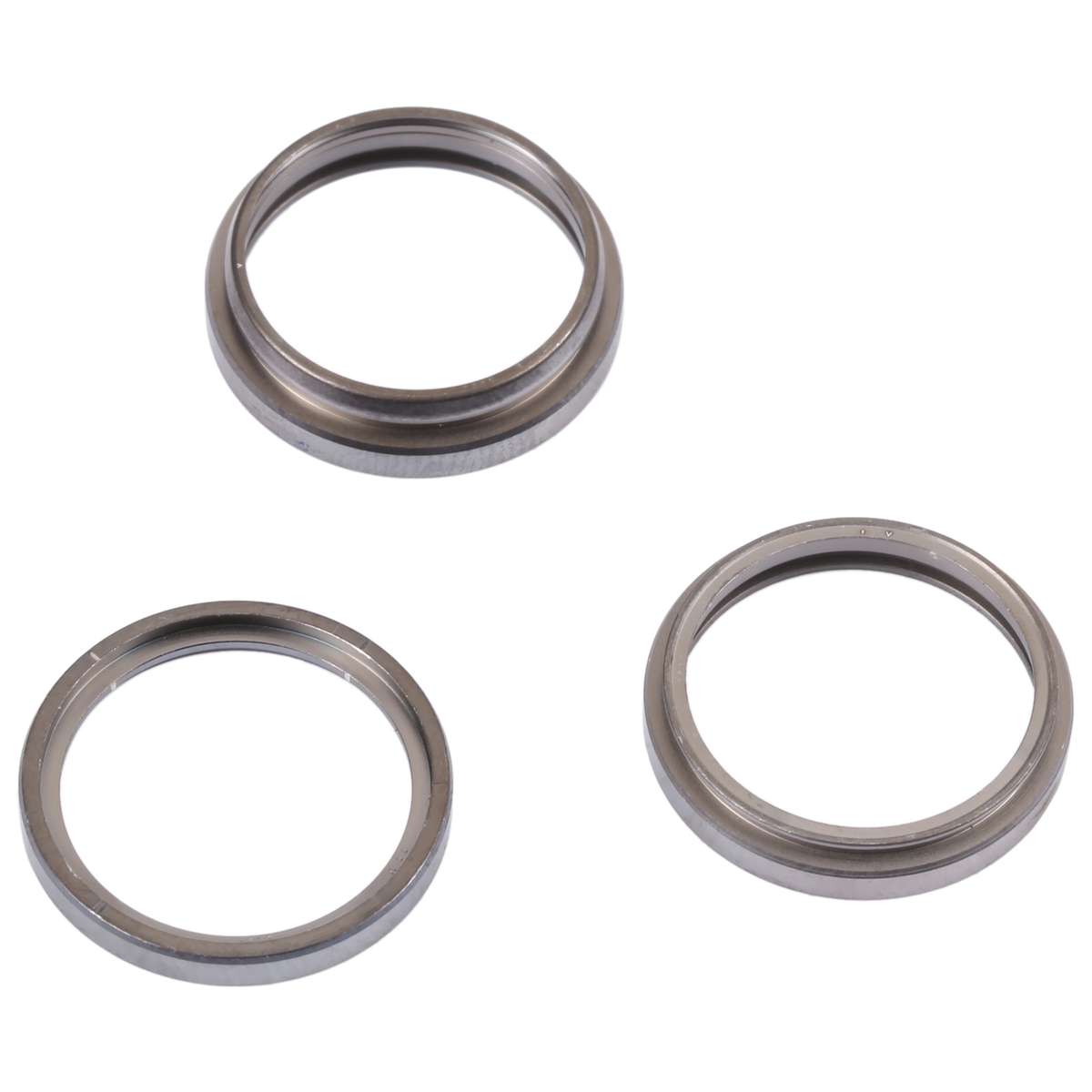 For iPhone 14 Pro Max 3PCS Rear Camera Glass Lens Metal Outside Protector Hoop Ring(Black)