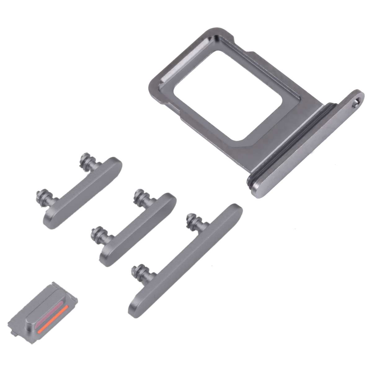 SIM Card Tray + SIM Card Tray + Side Keys for iPhone 14 Pro (Black)