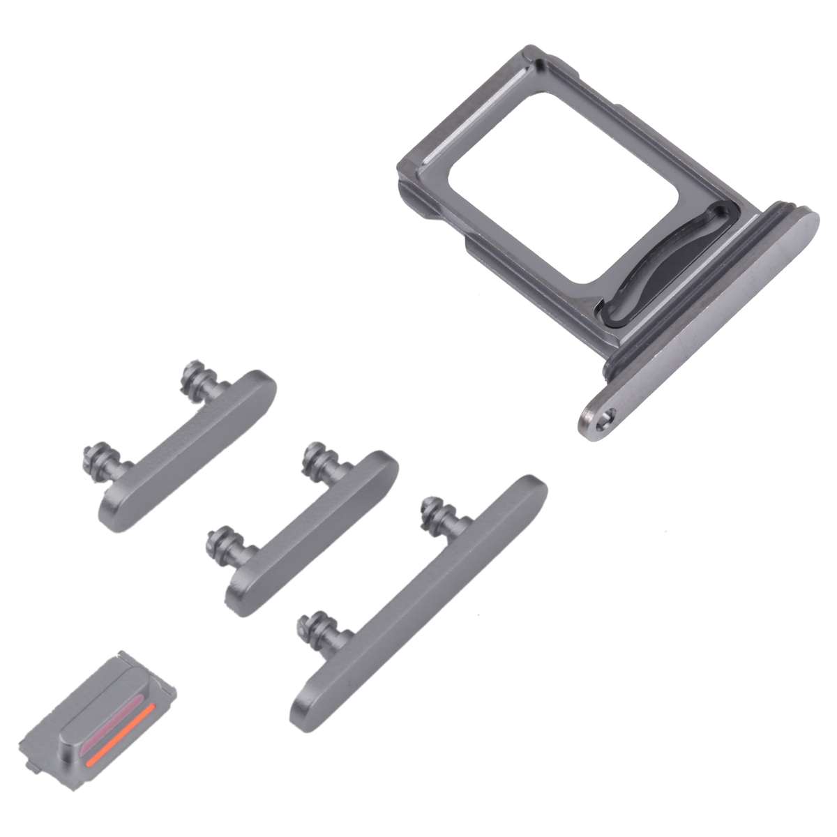 SIM Card Tray + SIM Card Tray + Side Keys for iPhone 14 Pro (Black)