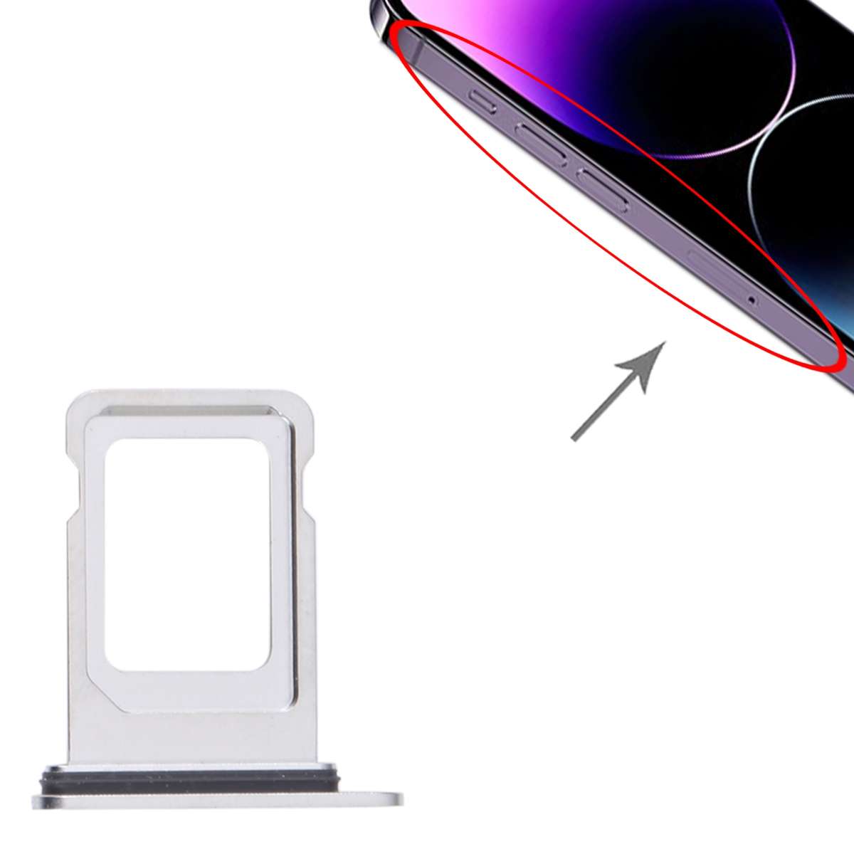 SIM Card Tray for iPhone 14 Pro Max (Black)