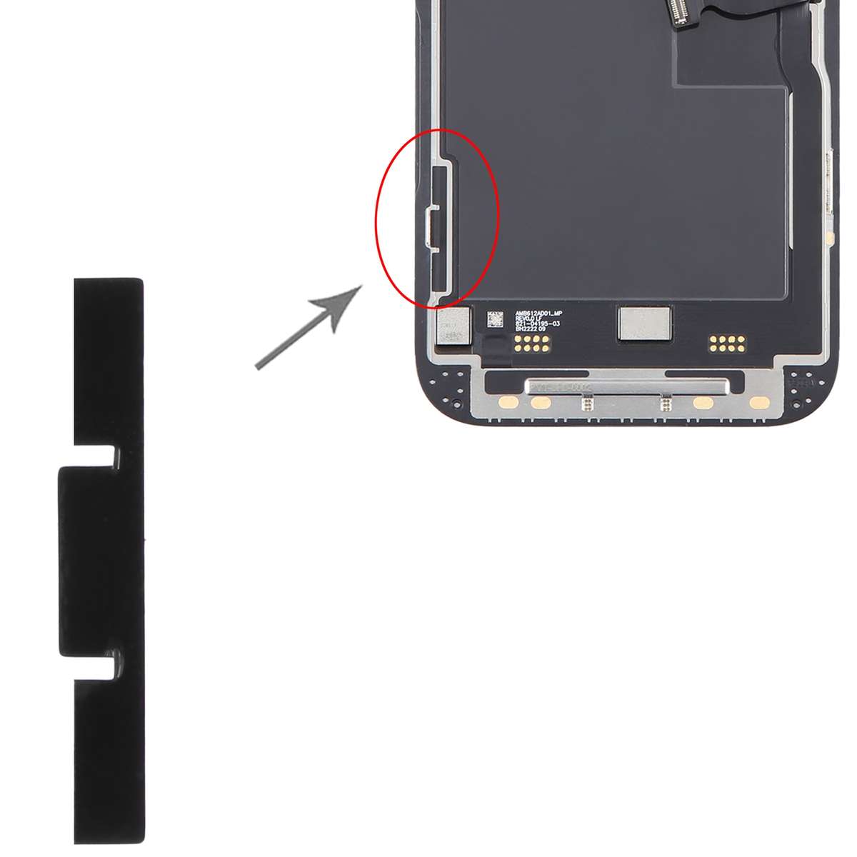 100/Set LCD Bracket Side Adhesive Stickers For iPhone 14 Pro Max / 14 Pro