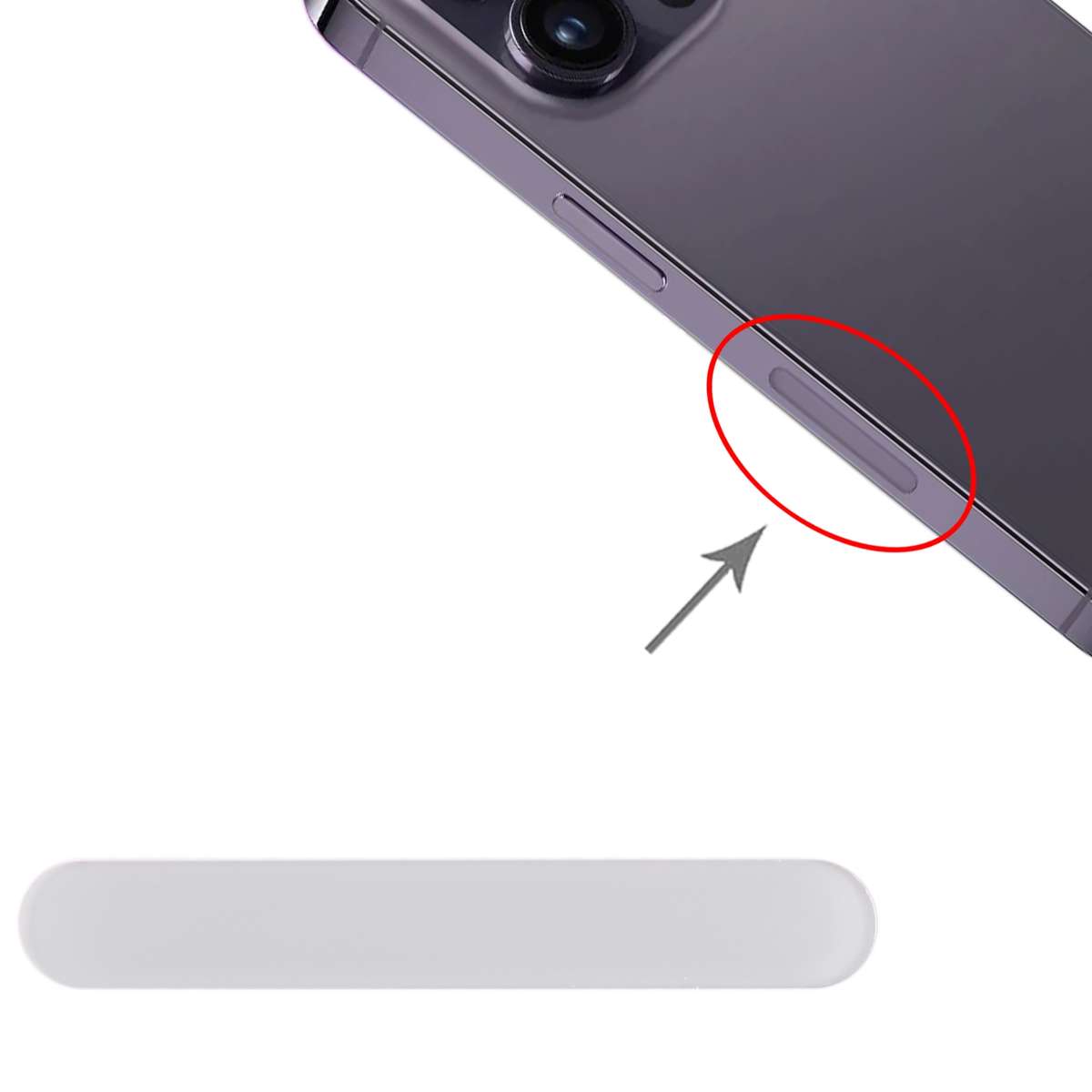For iPhone 14 Pro / 14 Pro Max US Edition 5G Signal Antenna Glass Plate (Black)