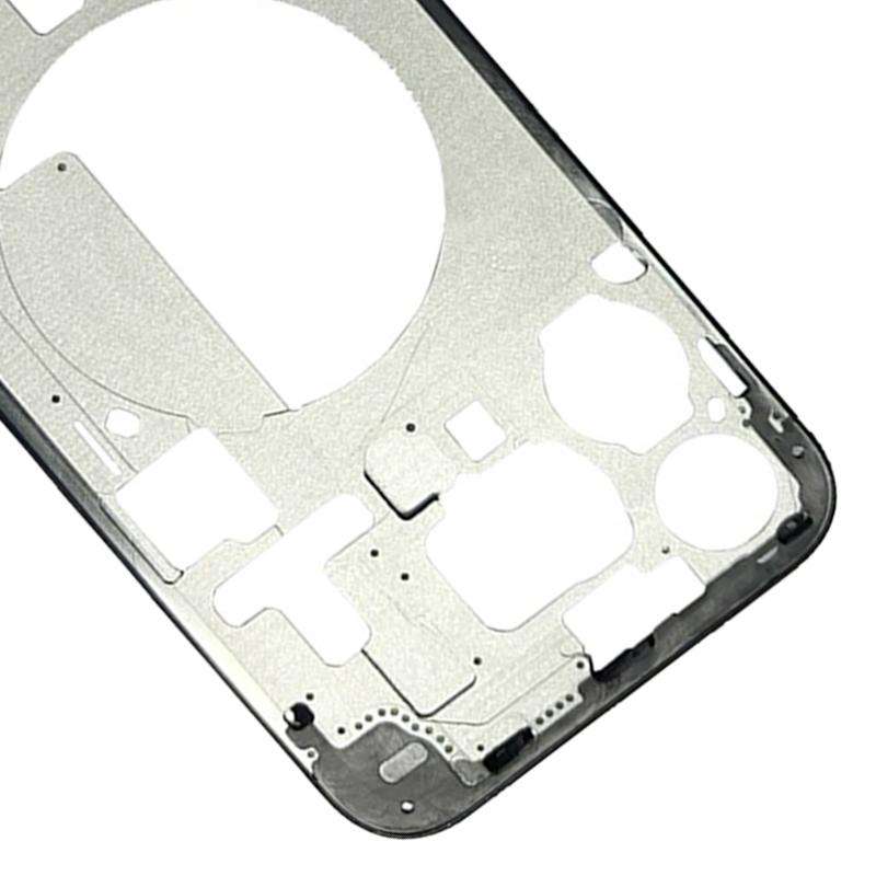 For iPhone 15 Pro Max Middle Frame Bezel Plate with Side Keys + Card Tray, Version:CE EU Version (Bl