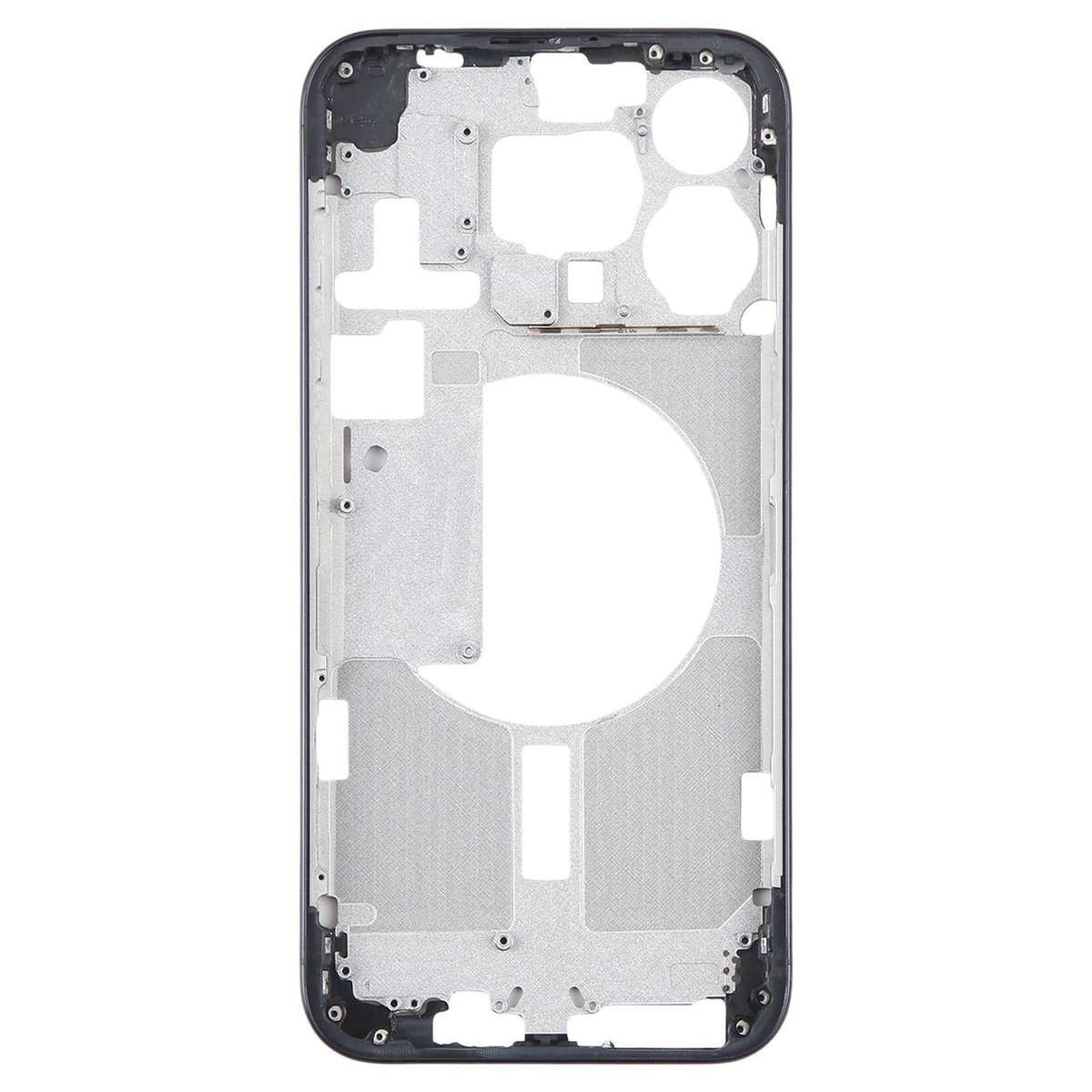 For iPhone 15 Pro Max Middle Frame Bezel Plate with Side Keys + Card Tray, Version:CE EU Version (Bl