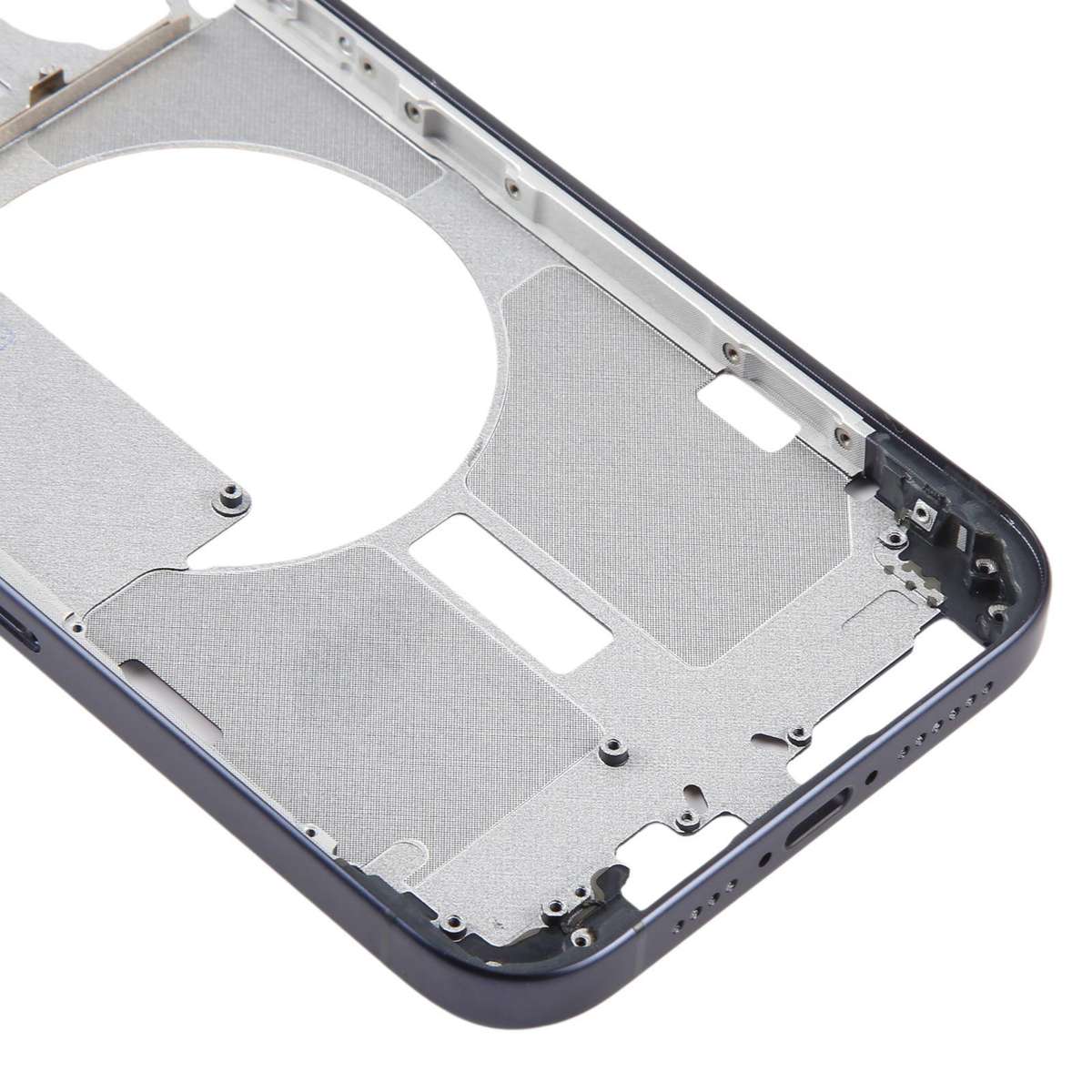 For iPhone 15 Pro Max Middle Frame Bezel Plate with Side Keys + Card Tray, Version:CE EU Version (Bl