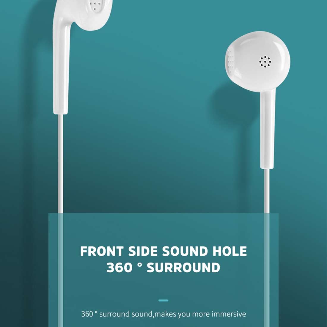 KIVEE KV-MT37 3.5mm Jack Wire-controlled Wired Music Earphone, Supports Calls, Cable L ... (White)