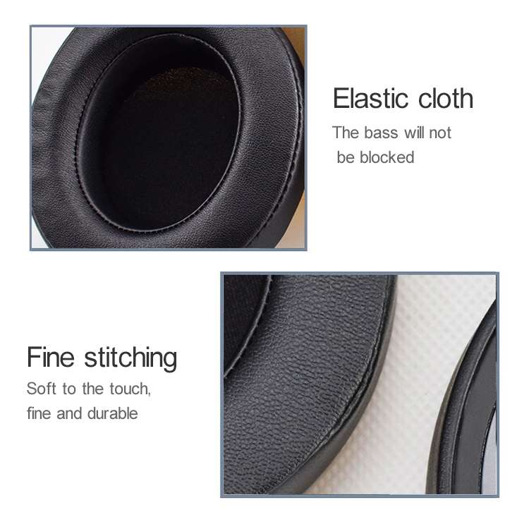 2 PCS For Razer Kraken 7.1 V2 Pro Headphone Cushion Sponge Black Net Cover Earmuffs Replacement Ea