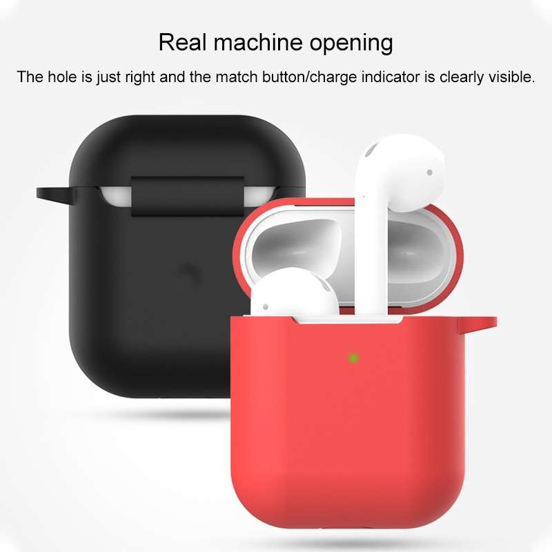 Wireless Earphones Shockproof Silicone Protective Case for Apple AirPods 1 / 2(Gray Blue)