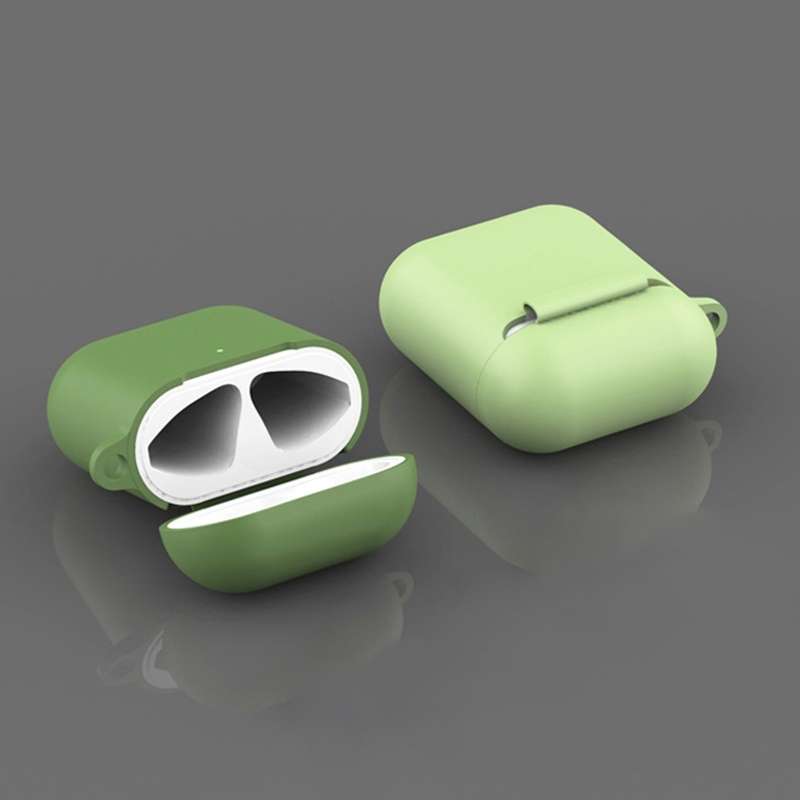 Wireless Earphones Shockproof Silicone Protective Case for Apple AirPods 1 / 2(Gray Blue)