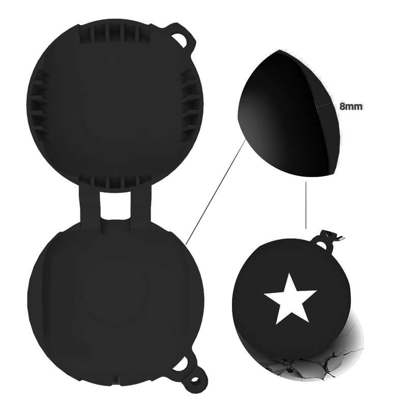 For Beats Powerbeats Pro Wireless Earphone Protective Case Anti-drop Waterproof Silico ... (Black)