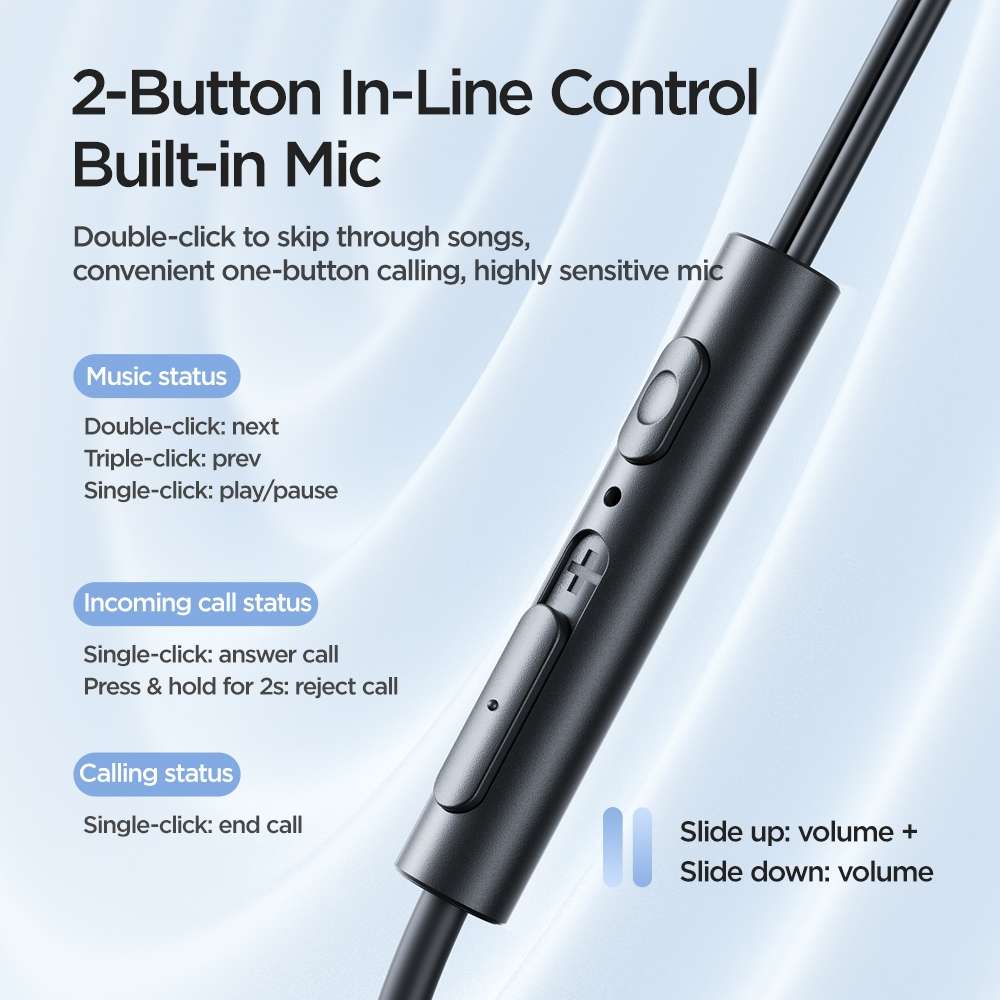 JOYROOM JR-EW07 3.5mm Wire-controlled Half In-ear Gaming Earphone with Microphone (Black)