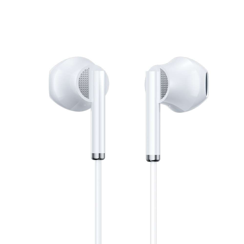 JOYROOM JR-EW07 3.5mm Wire-controlled Half In-ear Gaming Earphone with Microphone (White)