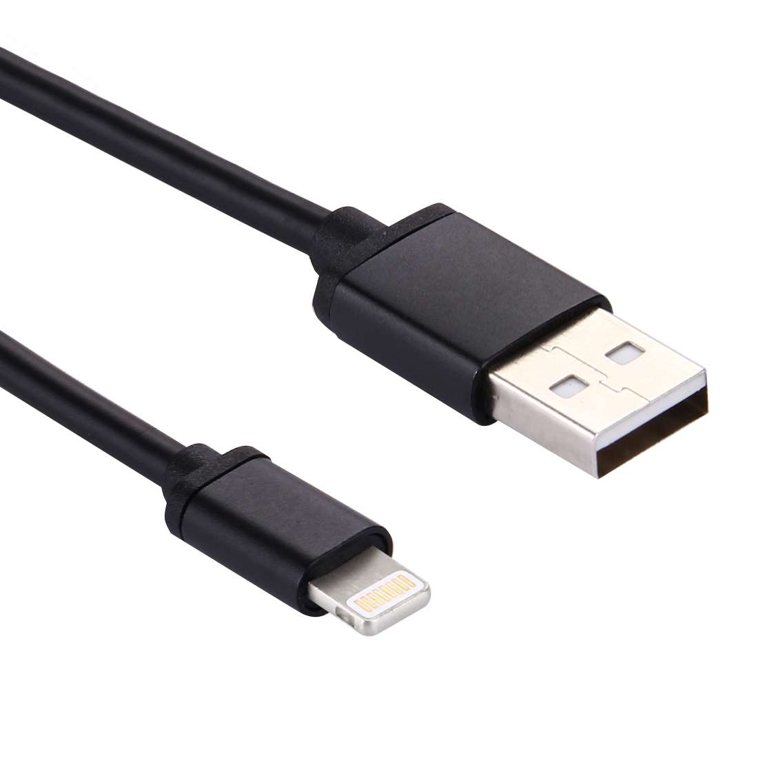 1m 3A 8 Pin to USB Data Sync Charging Cable for iPhone, iPad, Diameter: 4 cm(Black)