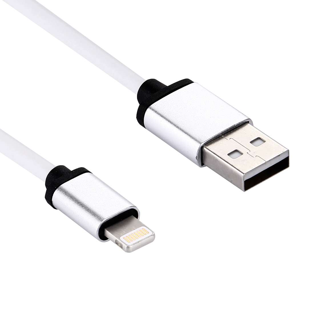 1m 3A 8 Pin to USB Data Sync Charging Cable for iPhone, iPad, Diameter: 4 cm(White)