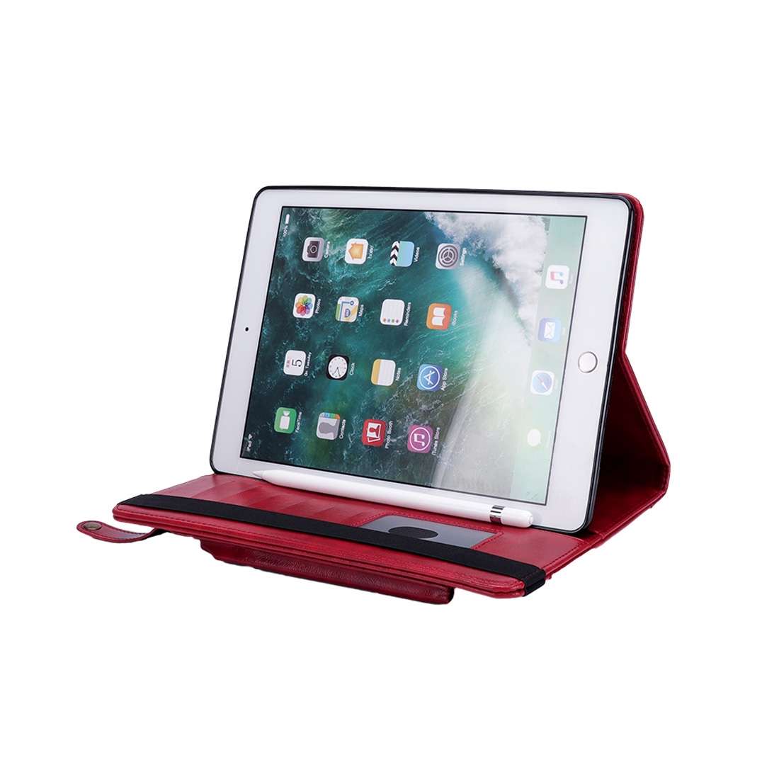 Horizontal Flip Leather Case for iPad 9.7(2018) & 9.7(2017) & Pro 9.7 & Air2 & Air, with ... (Red)