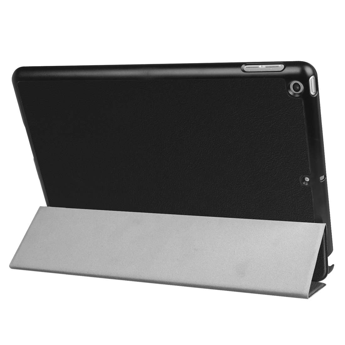 For iPad 9.7 (2018) & iPad 9.7 (2017) Custer Texture Horizontal Flip Leather Case with ... (Black)