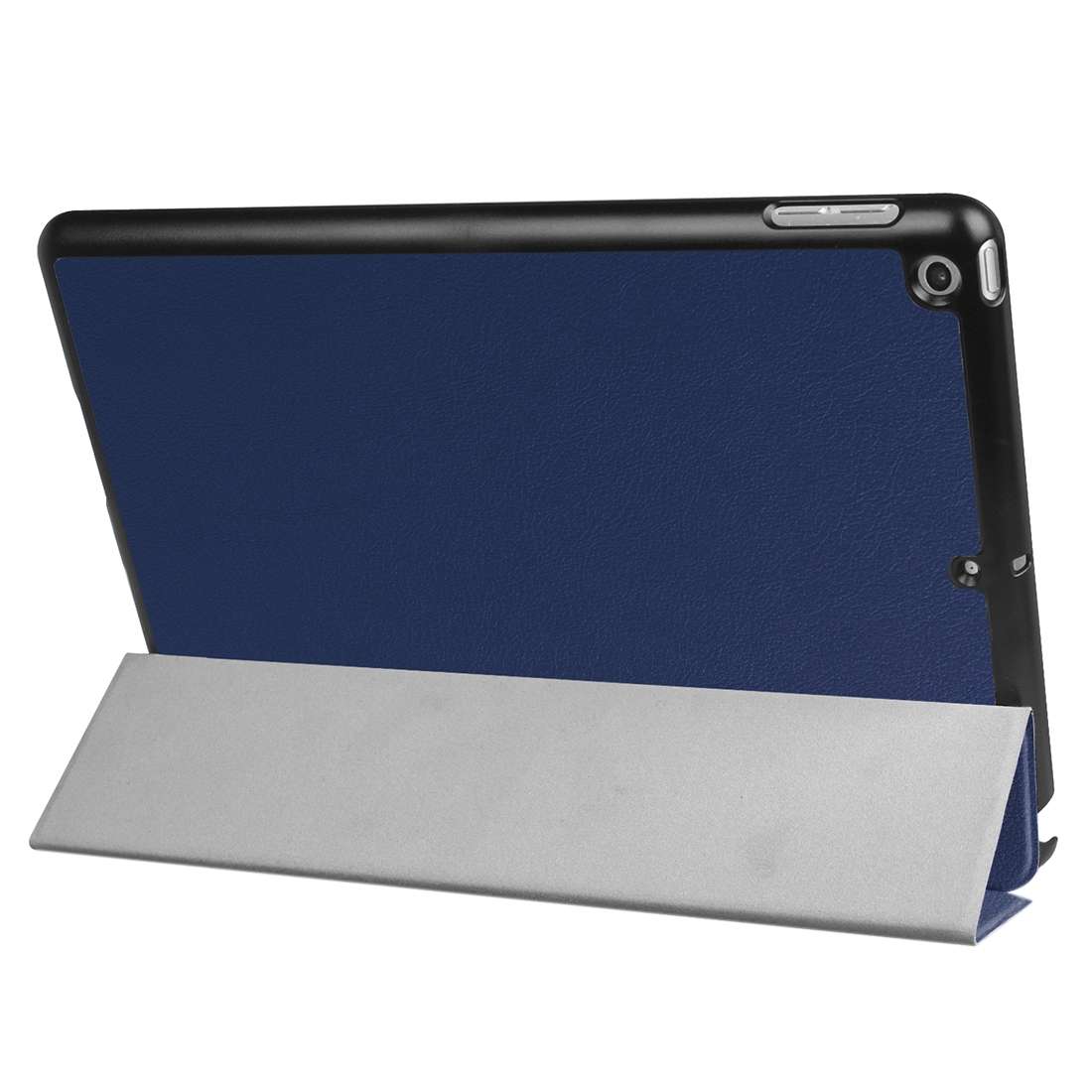 For iPad 9.7 (2018) & iPad 9.7 (2017) Custer Texture Horizontal Flip Leather Case ... (Dark Blue)