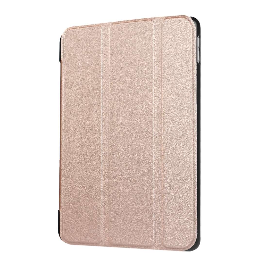 For iPad 9.7 (2018) & iPad 9.7 (2017) Custer Texture Horizontal Flip Leather Case ... (Rose Gold)