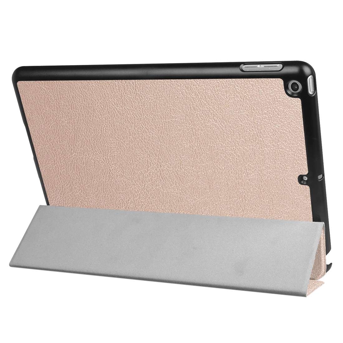 For iPad 9.7 (2018) & iPad 9.7 (2017) Custer Texture Horizontal Flip Leather Case ... (Rose Gold)