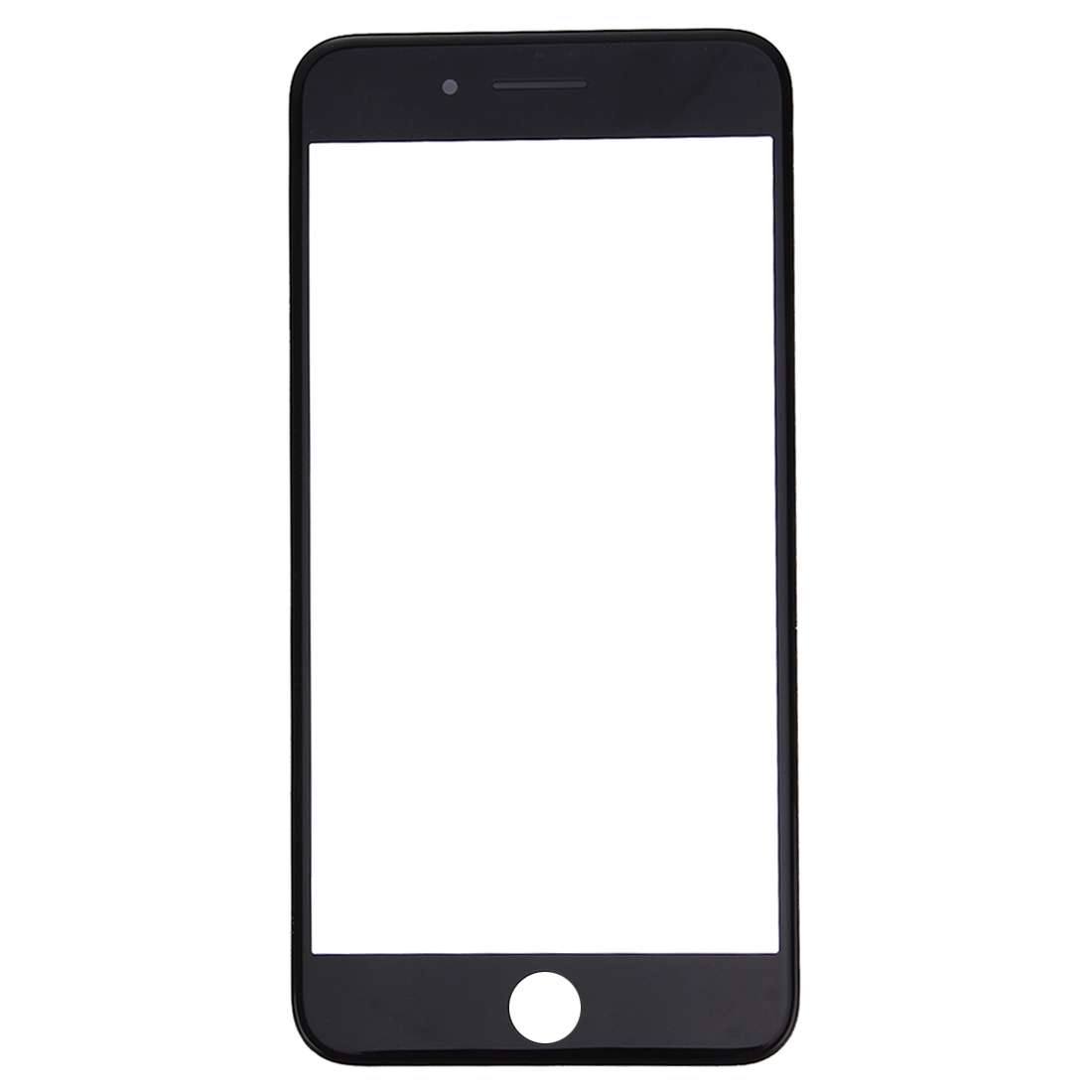 2 in 1 for iPhone 7 (Original Front Screen Outer Glass Lens + Original Frame)(Black)