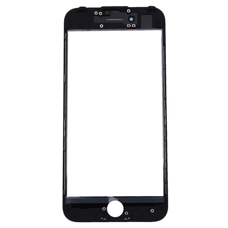 2 in 1 for iPhone 7 (Original Front Screen Outer Glass Lens + Original Frame)(Black)