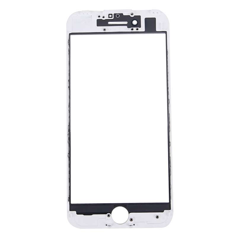 2 in 1 for iPhone 7 (Original Front Screen Outer Glass Lens + Original Frame)(Black)