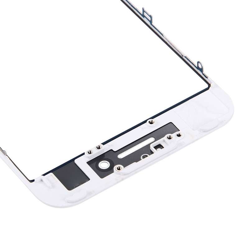 Front Screen Outer Glass Lens with Front LCD Screen Bezel Frame for iPhone 7 (Black)