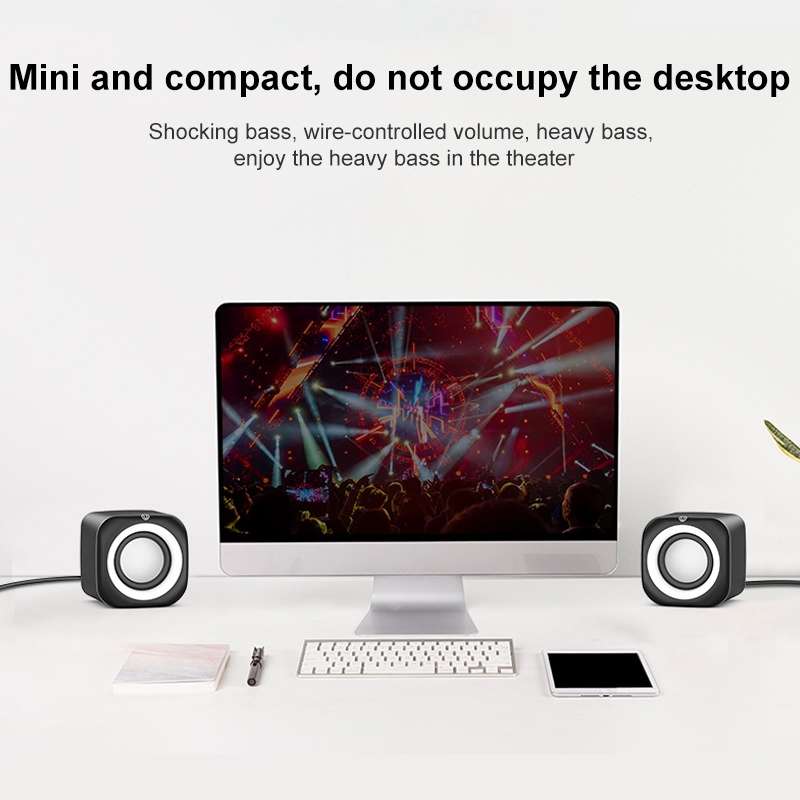 A1 Standard Version USB Wire-controlled Mini High Volume Wired Speaker, Cable Length: 1.1m(Black)