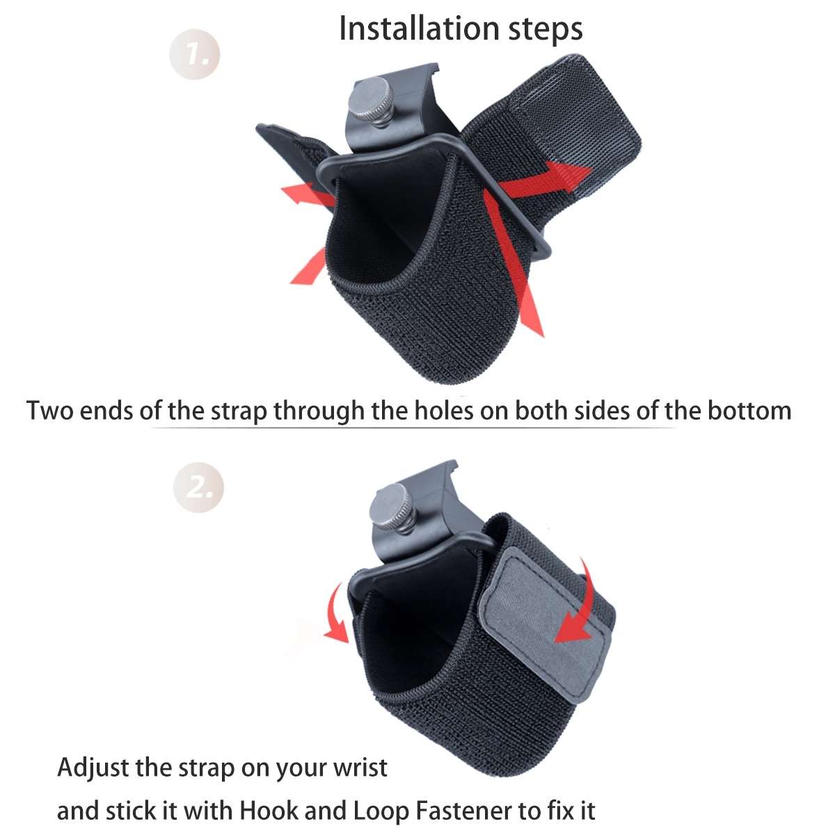 Elastic Wristband Hands Free Phone Holder, Wristband Length: 40cm (Black)