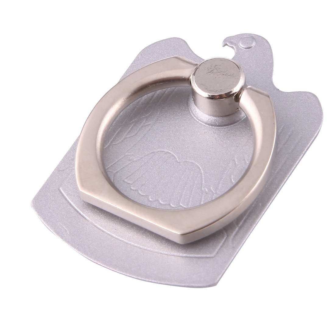 Cmzact CPS-2in1 2 in 1 Eagle Shape 360 Degrees Rotation Magnetic Phone Ring Stent Car ... (Silver)