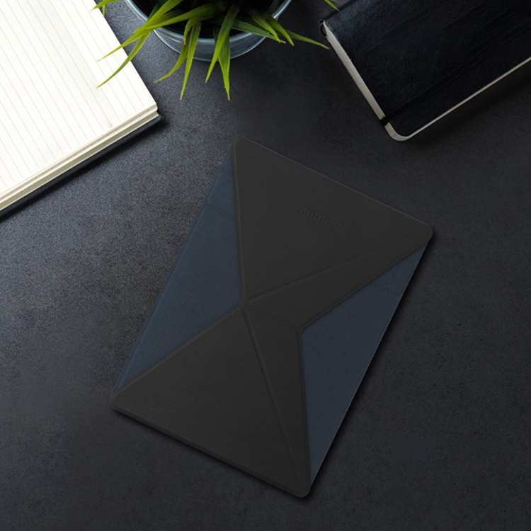 Mutural For iPad 9.7 inch-12.9 inch PU Leather Angle Adjustable Adhesive Tablet PC Inv ... (Black)