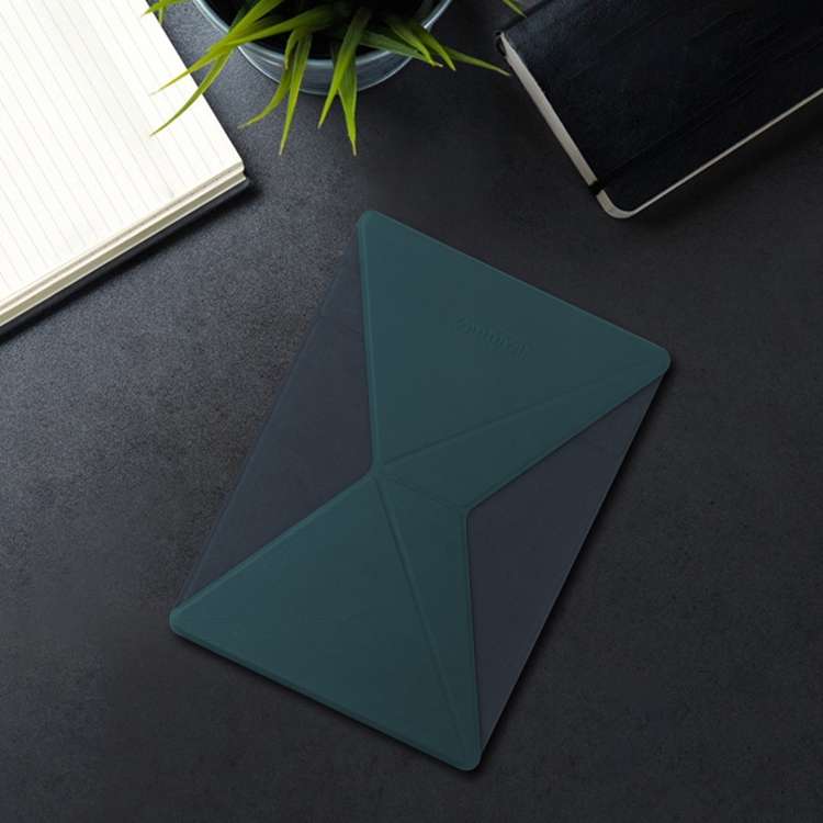 Mutural For iPad 9.7 inch-12.9 inch PU Leather Angle Adjustable Adhesive Tablet PC Inv ... (Green)