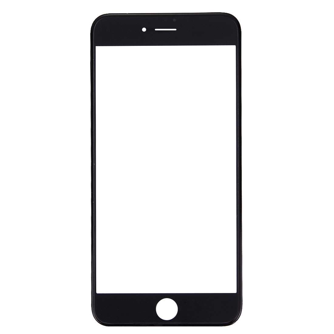 Front Screen Outer Glass Lens with Front LCD Screen Bezel Frame for iPhone 7 (Black)