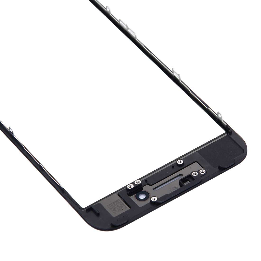 Front Screen Outer Glass Lens with Front LCD Screen Bezel Frame for iPhone 7 (Black)