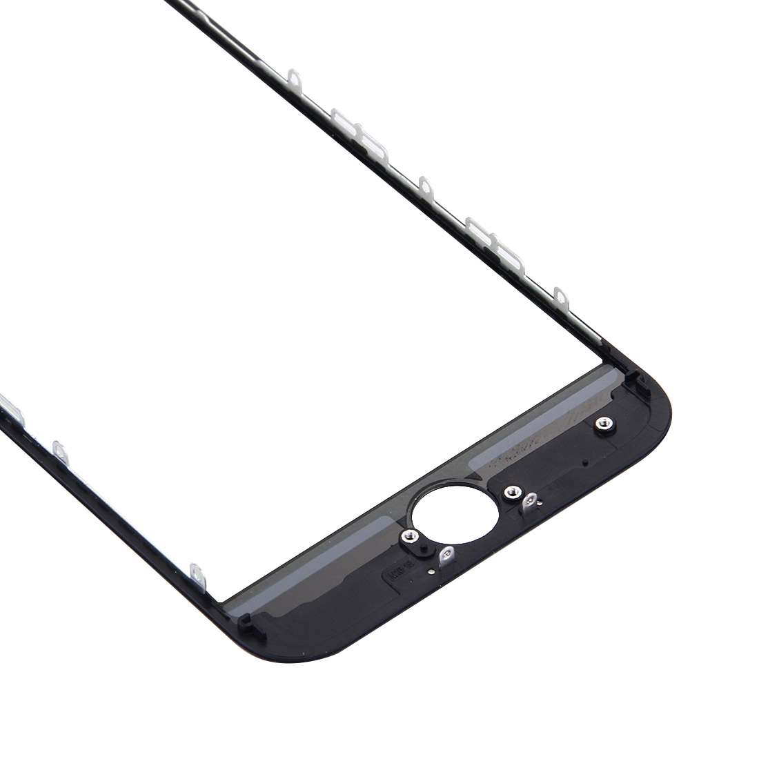 Front Screen Outer Glass Lens with Front LCD Screen Bezel Frame for iPhone 7 (Black)