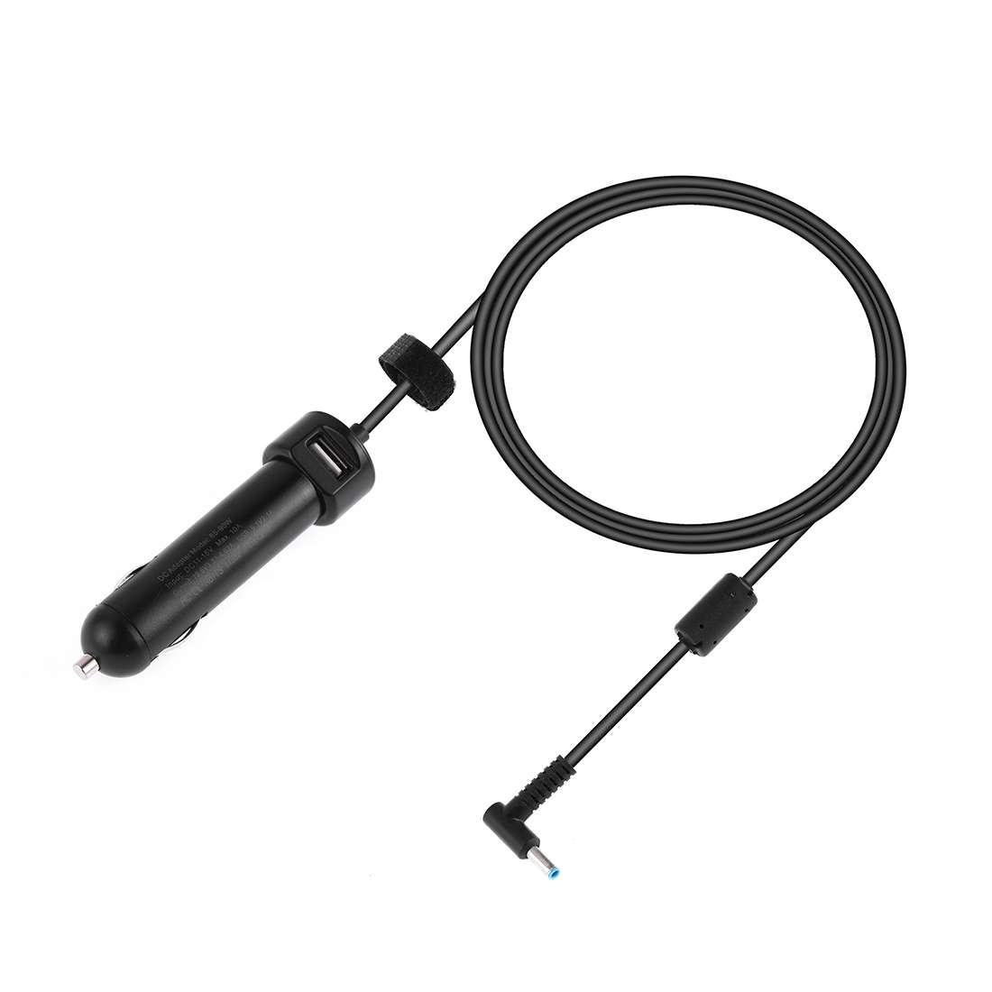 65-90W 5.1V 2.1A USB Interface Car Charger with 19.5V 4.62A 4.5 x 3.0mm Interface Data ... (Black)