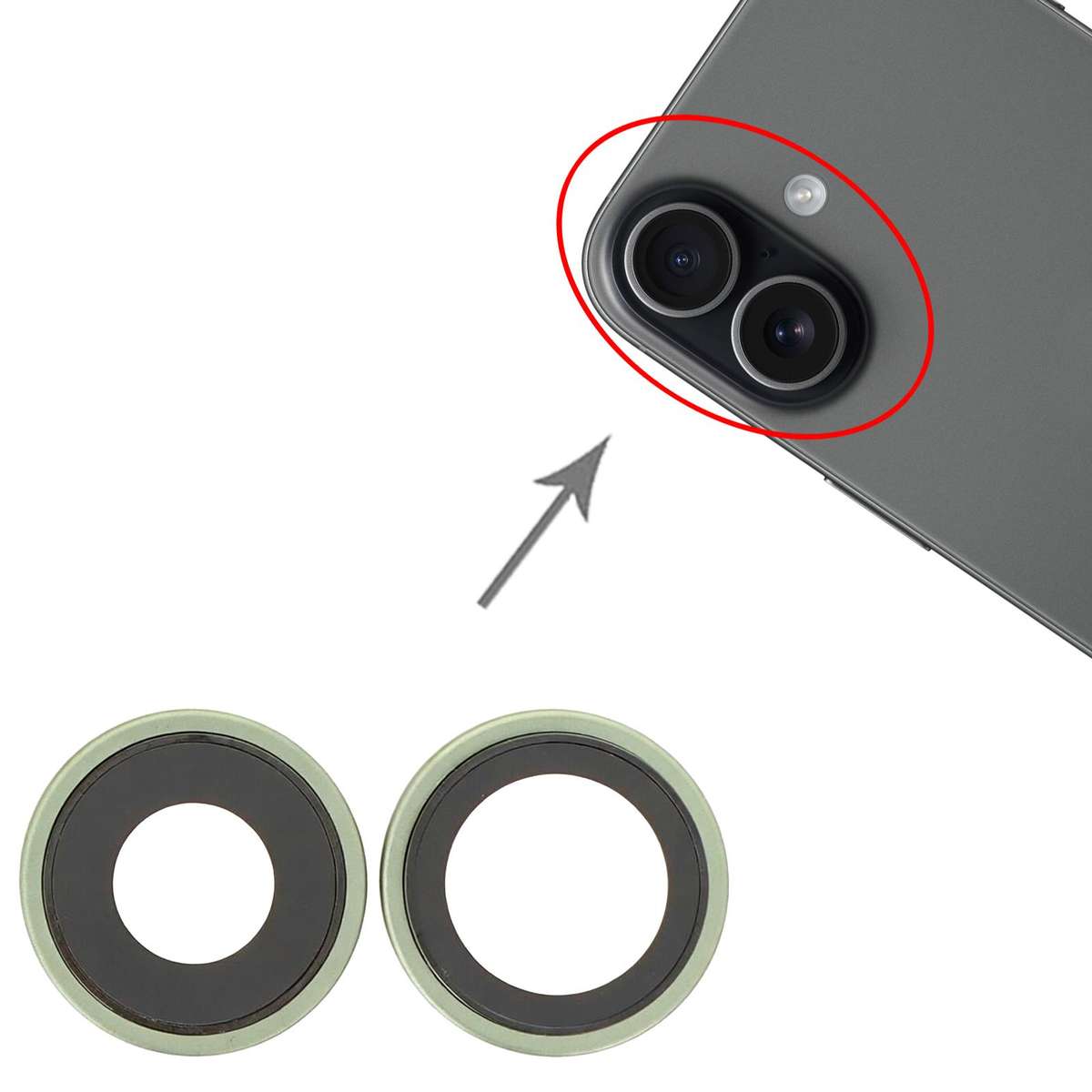 For iPhone 17 Rear Camera Lens Cover (Black)